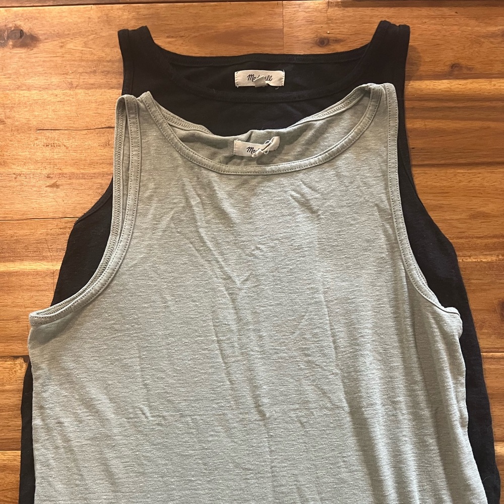Madewell Womens linen Blend Tank Tops sz Small